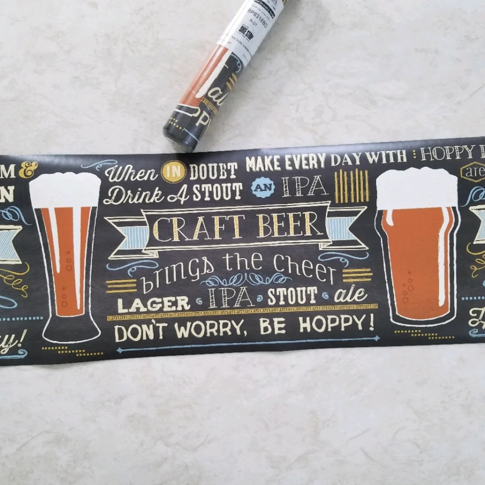 Wallpaper Border Be Hoppy Craft Beer